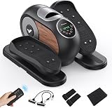 MERACH Under Desk Elliptical Machine 12 Speed Remote Control Quiet Pedal