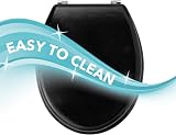 Beldray LA032355BLKFEU7 Wooden Oval Toilet Seat with Lid Black Stainless Steel view 5