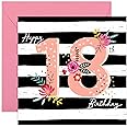 CENTRAL 23 - Cute 18th Birthday Card for Girls - 'Happy 18th Birthday' - Pretty Birthday Card for Her - Sister Birthday Card - Ideal Birthday Card for Daughter - Comes with Fun Stickers