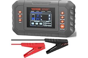 VEVOR Smart Battery Charger, 35-Amp, Lithium LiFePO4 Lead-Acid (AGM/Gel/SLA) Car Battery Charger with LCD Display, Trickle Charger Maintainer Desulfator for Boat Motorcycle Lawn Mower Deep Cycle