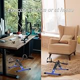 EVOLAND Pedal Exerciser Arm and Leg Mini Bike Foldable Blue view 6