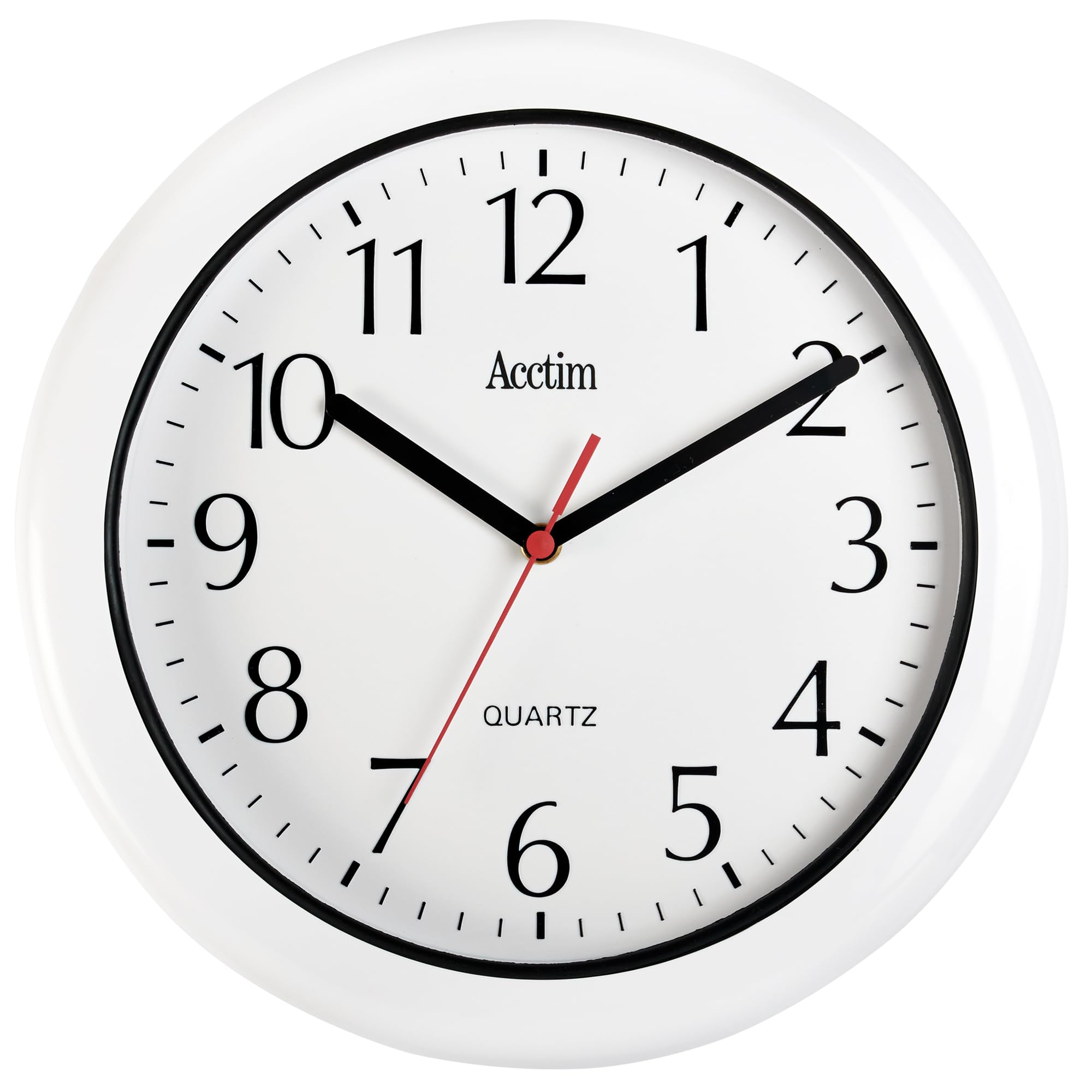 Acctim Oceana Outdoor Wall Clock Water & Weather Resistant Quartz White 30cm