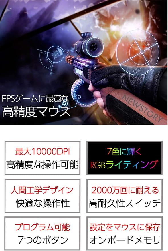 Amazon Co Jp Pixart 3325 Optical Usb Wired Gaming Mouse 7 Buttons Pixart 3325 Macro Compatible 16 8 Million Color Rgb Light 7 Adjustable Dpi For Right Hand Fps Pubg Wilderness Action Fantech Mouse X17