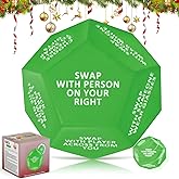 Santa Swap Gift Exchange Dice Game, 2025 Christmas Dice Exchange Game, 12 Different Sides Christmas Large Dice -3 Inch, for F