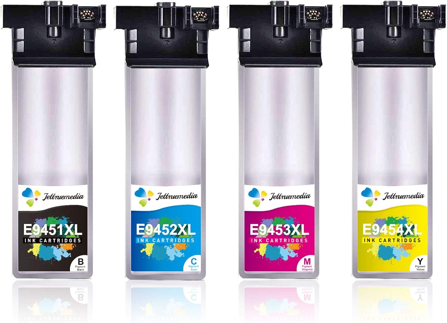 Jettruemedia T9451-T9454 Ink Cartridges Compatible with Epson T9451 T9452 T9453 T9454 Inks for Epson WorkForce Pro WF-C5710DWF WF-C5790DWF WF-C5210DW WF-C5290DW WFC5210 WFC5290 WFC5710 WFC5790(4-Pack)