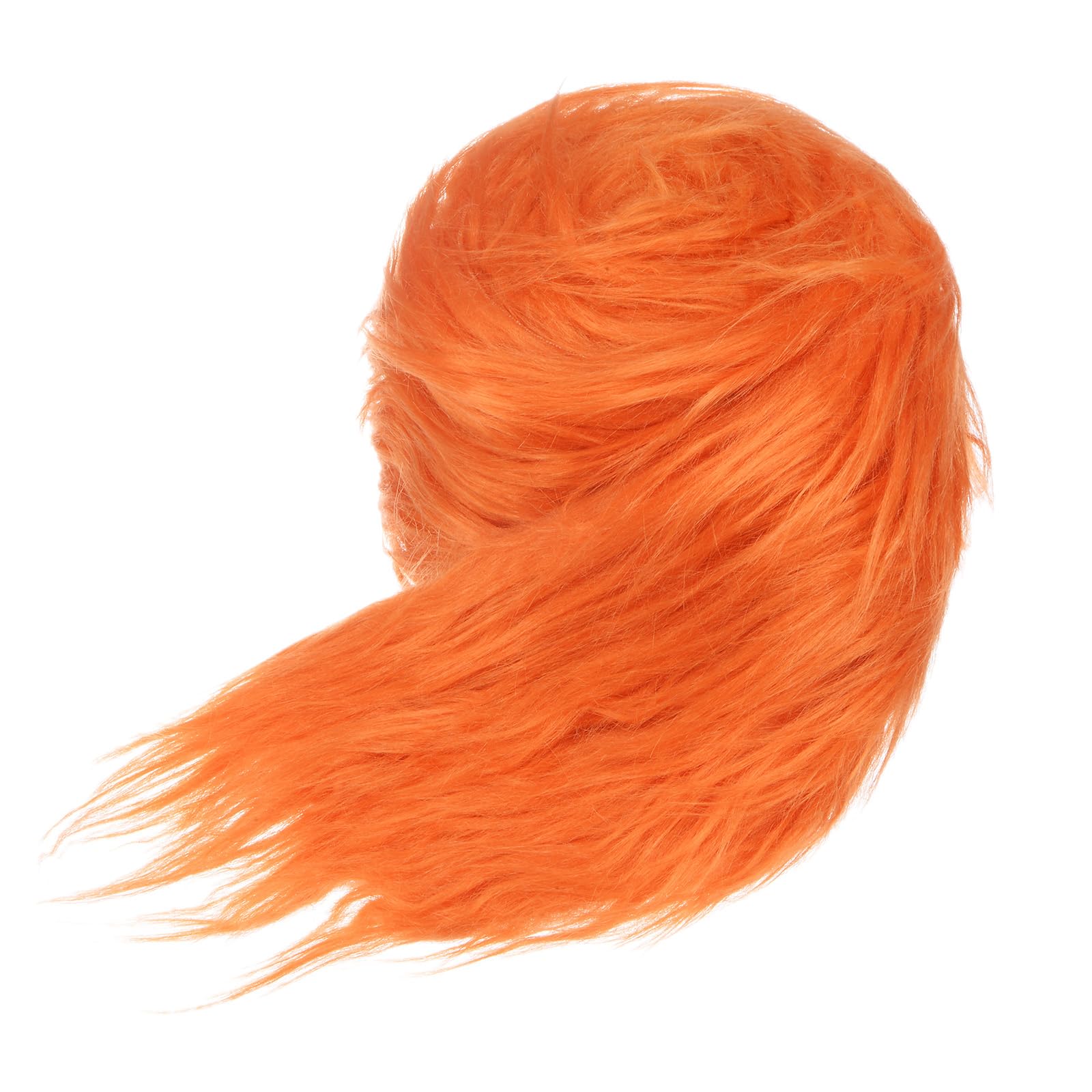 M METERXITY Faux Fur Fabric Precut Strips, 59x4 Inch Plush Faux Fur Fabric Square Fluffy Fuzzy Craft Fur for DIY Crafts/Christmas/Halloween Gnome Beard/Cosplay [Orange]