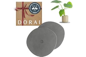 Dorai Stone Plant Pot Saucer – 2 Large Diatomite Water-Catching Trays for Indoor Plants