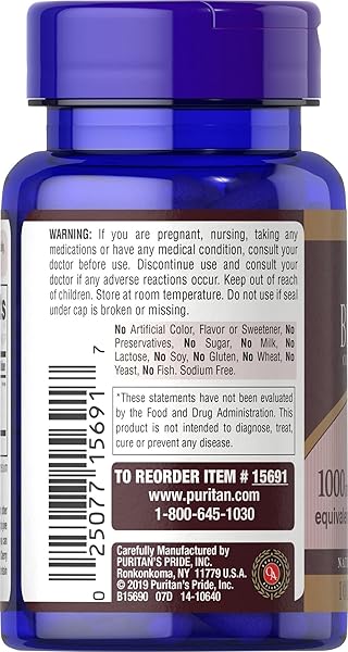 PURITAN’S PRIDE BLACK CHERRY CONCENTRATED EXTRACT 250 MG (1000MG EQUIVALENT), DIETARY SUPPLEMENT FOR GENERAL WELLNESS AND HEALTHY LIFESTYLE*, 50 DAY SUPPLY, 100 RAPID RELEASE CAPSULES