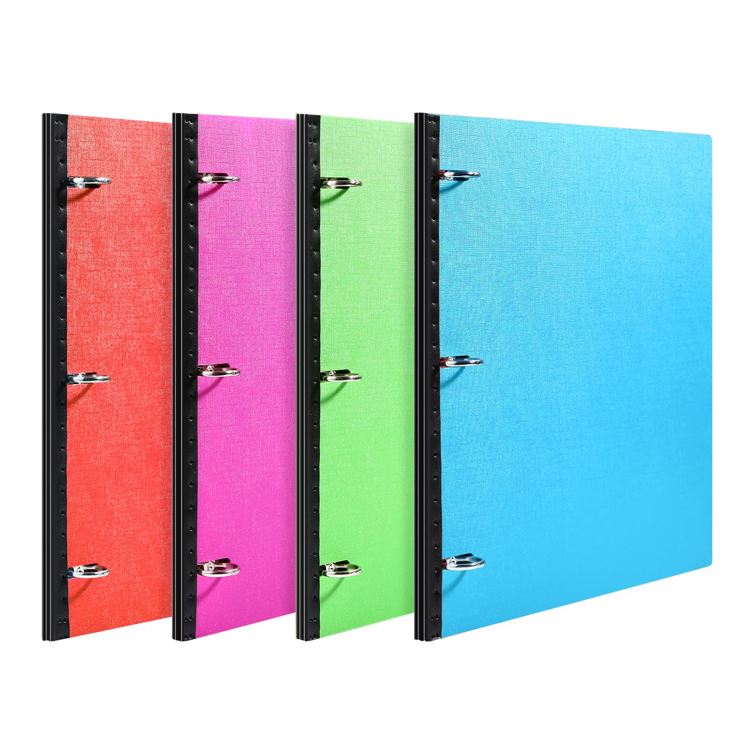 MAKHISTORY Telescoping 3 Ring Binder-4PCS, Flexible