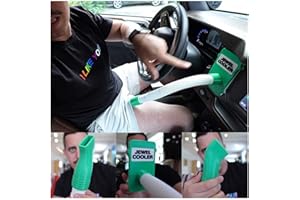 FUELEGO Jewel Cooler for Man, Easy to Use Car Vent Adjustable Extender Hose for Man Balls Cool or Warm Air, Car Air Conditioning Vent Extensions in Summer or Winter(2.6ft, Green)