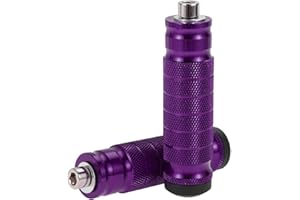 INFINAUTO 2 Set Aluminum Alloy Anti-Skid Bike Pegs 3.7" Length Mesh Five Bars Bicycle Backseats Stands Cycling Foot Pegs M8 A