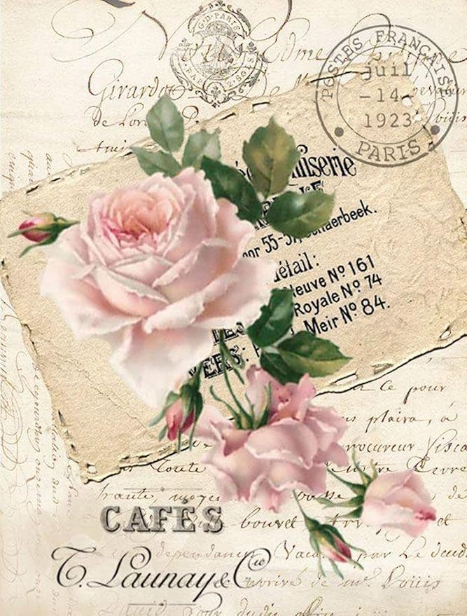 Amazon Paper For Decoupage Vintage Style A4 20x25 Cm Total 3 Sheets