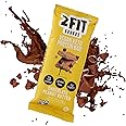 2FIT BRANDS Protein Bar Chocolate Peanut Butter | Vegan, Gluten Free, Plant Based, High Protein Snack, Low Sugar, Low Carb, High Fiber, No Sugar Alcohols | 1.65 oz Bars, 12 Count