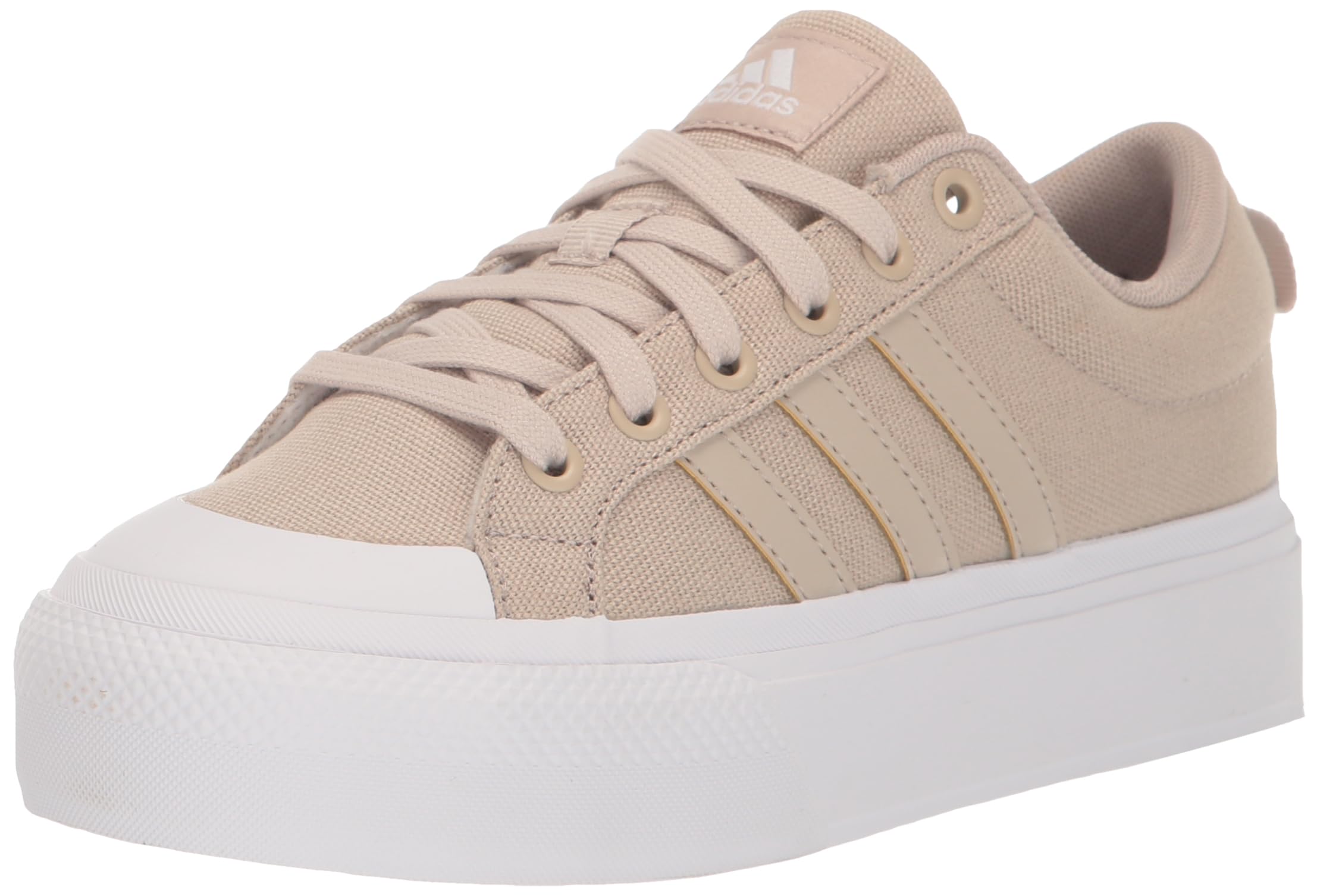 Photo 1 of adidas Women's Bravada 2.0 Platform Shoe Skate, Wonder Beige/Wonder Beige/White, 6