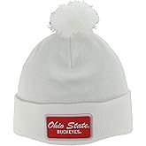 Ohio State Buckeyes NCAA Officially Licensed Pom Beanie Patch Brick White