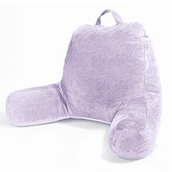 Sasttie Reading Pillow for Bed, Velvet Back Support