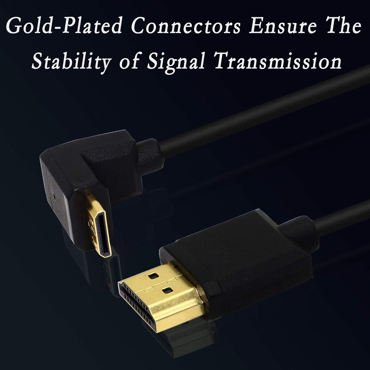 PNGKNYOCN Mini HDMI to HDMI Cable 15cm 90 Degree High-Speed 4K Mini HDMI Male to HDMI Male Short Cord Supports Ethernet, 3D - Image 4