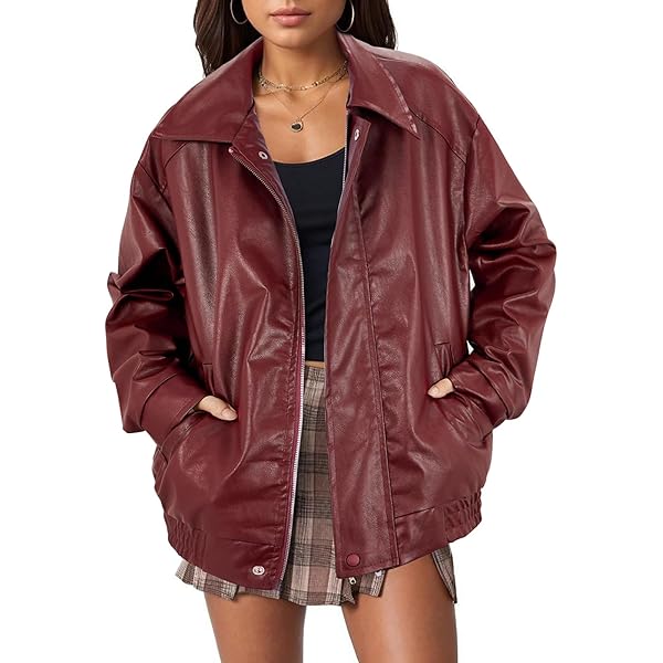 ジャケット・アウター melt the lady leather like jacket Women's Fashion 90's Vintage Oversized Bomber| Retro Genuine