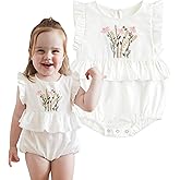 Simplee kids Baby Boys Girls Ruffle Romper Summer Outfit Jumpsuit Linen Bodysuits