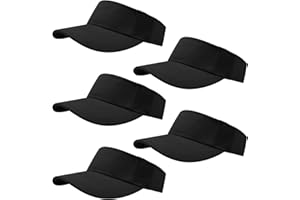 Rbenxia 5 Pieces of Adjustable Sport Visors Sun Visor Hats Cap Visors for Women and Men