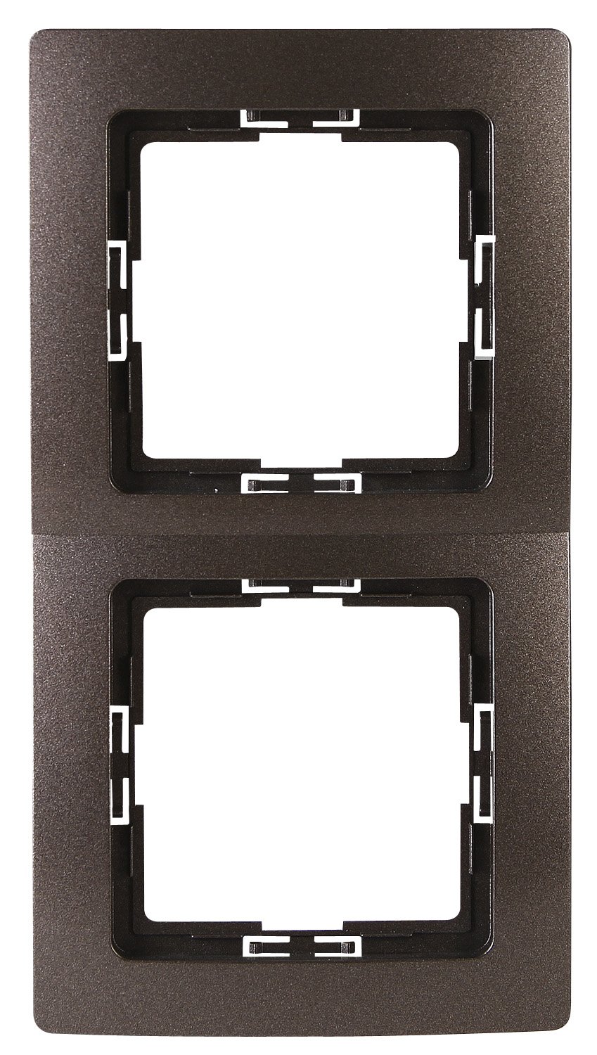 Kopp Socket Frame for 2 Sockets - Compatible with Any Device Requiring a Power Outlet - Palisander-braun - Double - 2-fach