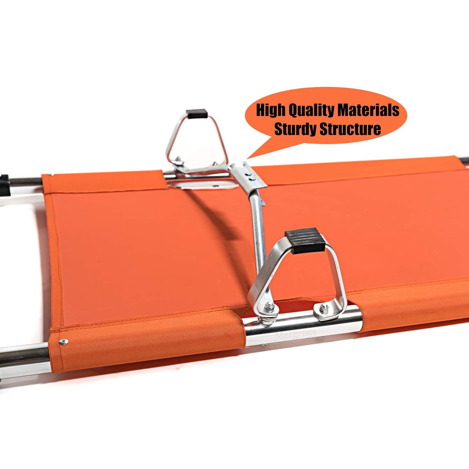 Folding Stretcher Made from Top Grade Aluminum Alloy Gurney Stretcher with Heavy Duty Handles Medical Stretcher with Rubber Feet Portable Stretcher for Patient Transport (Orange): Industrial & Scientific