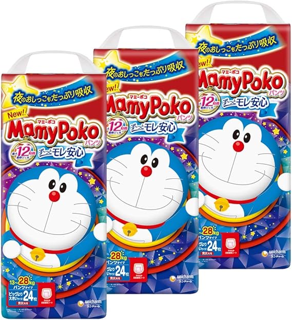 Amazon パンツ ビッグより大きいサイズ マミーポコ パンツ ドラえもん オムツ 13 28kg 72枚 24枚 3 ケース品 Amazon Co Jp 限定 マミーポコ おむつ