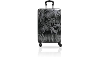 Fast Forward Jurassic World Dinosaur Hard-Sided Tween Spinner Luggage 20 Inches Carry-On Travel Trolley Rolling Suitcase for Kids