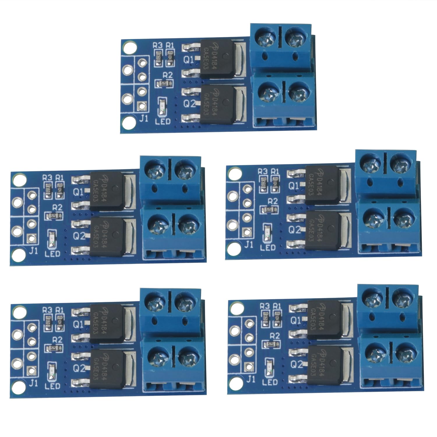 Photo 1 of SJZBIN 5PCS High Power MOS Pipe Field Effect Tube Trigger Switch Driver Module PWM Regulation Electronic Control Board DC 5V-36V Continuous Current 15A