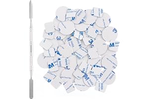 Allwon 56Pcs Metal Stickers for Magnetic Palette Empty Eyeshadow Makeup Palette + Depotting Spatula (28Pcs Round + 28Pcs Square)