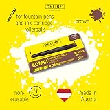 Online Double-Sided Pen Ink Cartridges Brown 5 Pack Universal Refills for view 3