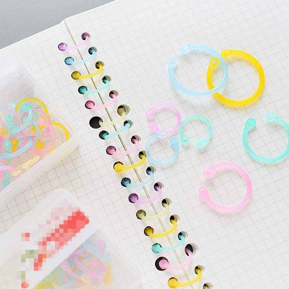 Haiabei 162 Pcs Plastic Multi-Color Book Rings