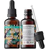 White Oak Tincture, Organic White Oak Extract (Quercus alba) Dried Bark Supplement 2 Oz, 670 mg