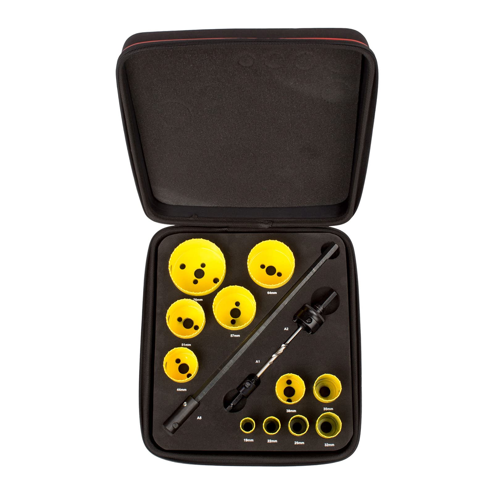 Starrett Bi-Metal Hole Saw Kit - 14 Piece KFC11031 General Purpose Hole Cutter with Arbor Set - Compatible With Bosch Dewalt Hitachi Festool Milwaukee