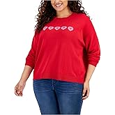 Tommy Hilfiger Womens Crewneck Heart Logo Knit Sweater