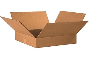 Tape Logic Shipping Boxes Flat 20"L x 20"W x 4"H, 10-Pack | Corrugated Cardboard Box for Packing, Moving and Storage