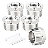 TAISHER 5PCS 304 Stainless Steel New Reducer Hex