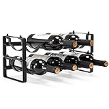 ICOHOT Stackable Wine Rack Countertop, Sturdy Wine