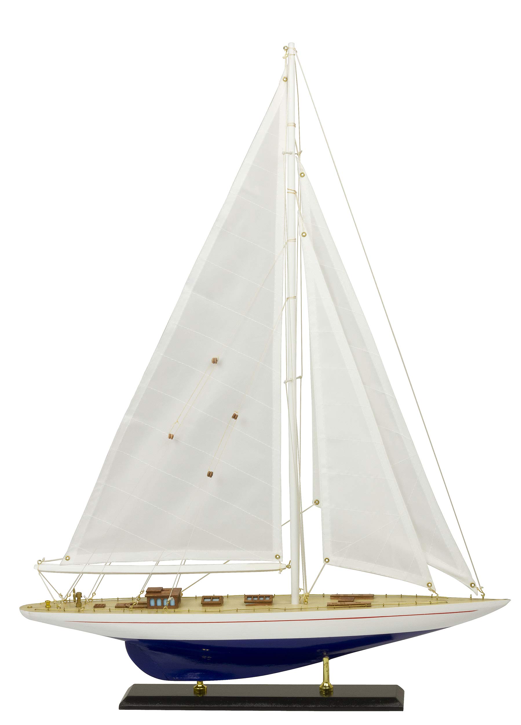 J-Class Yacht, white/blue, 50 cm