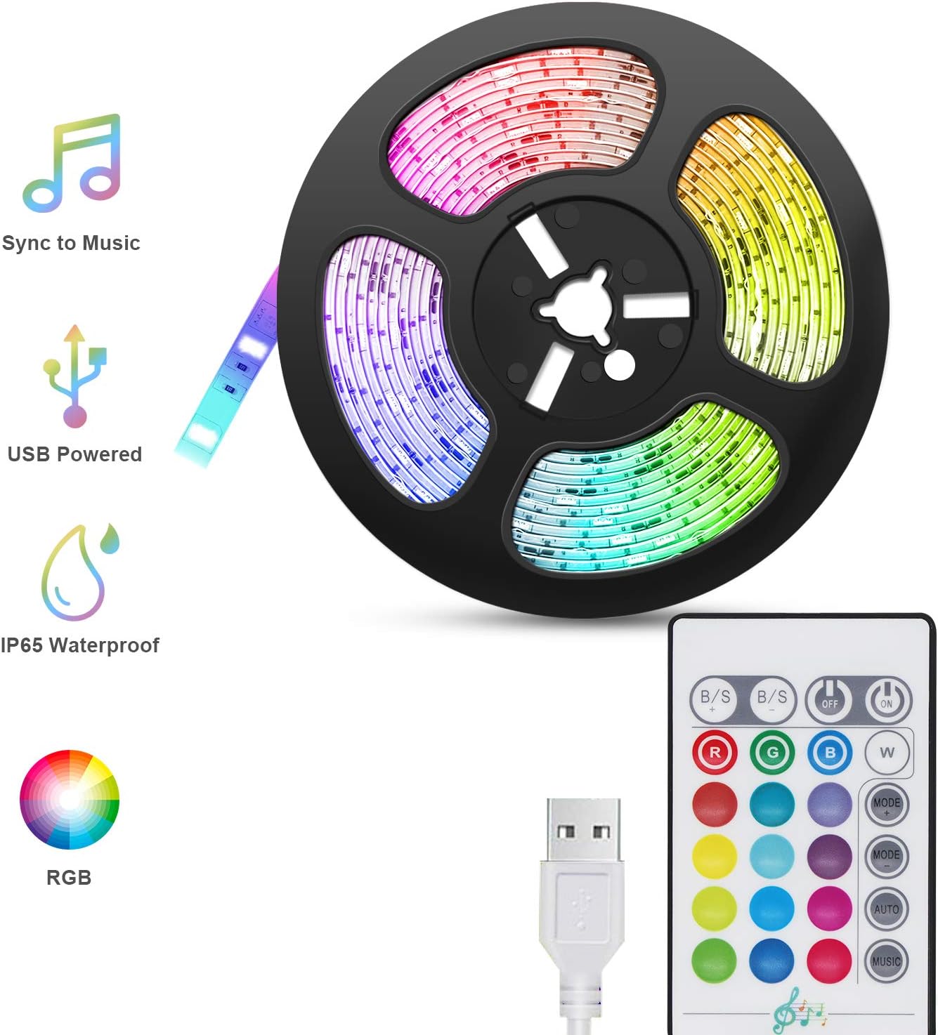 Best Led Color Light Strip Usb Tv 5V 3M