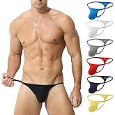 KAREN SPACE Ice Silk Sexy Men's Thong Underwear, Athletic Supporters for Men