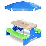 Amazon Com Step2 Sit And Play Kids Picnic Table With Umbrella Toys Games