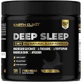 Earth Elixir Melatonin Free Sleep Aid for Adults | Magnesium Glycinate, L-Theanine, Apigenin Supplement for Sleep, L-Tryptophan, Magnolia Bark | Magnesium for Sleep, Non Habit Forming, Made in USA