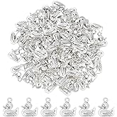 CRAFTYMELODY 90Pcs Duck Charms Tibetan Style Alloy Pendants Animal Charms Bulk Mini Metal Pendant Finding for Earrings Necklace Bracelet Jewelry Making DIY Crafts Supplies Antique Silver