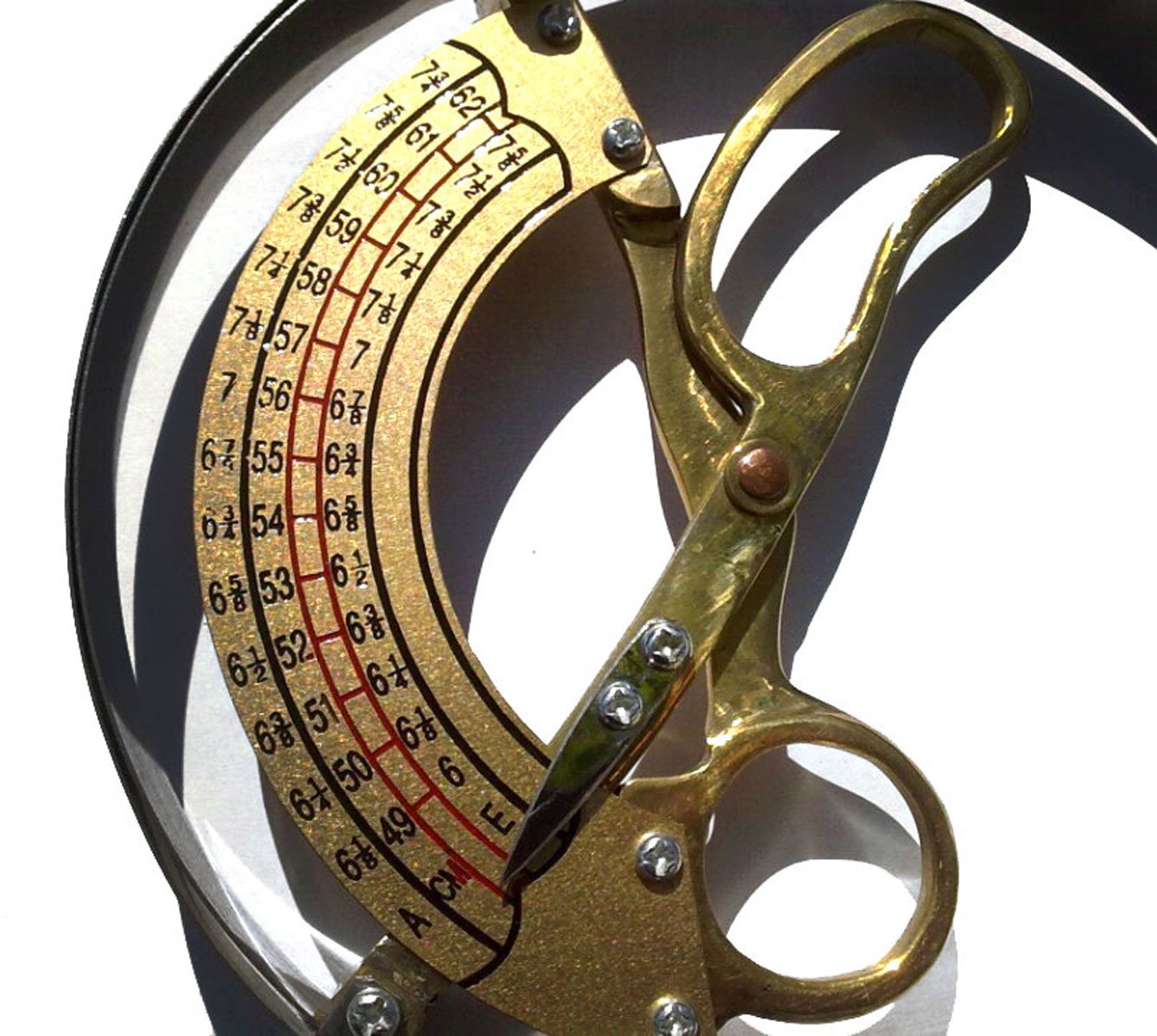 Scissor Type Ring Compass Cap Hat Size Measuring Tool Hand Hold Millinery Sizer B019 (M)