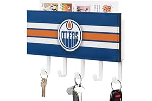 Edmonton Key Holder for Wall with Tray and 5 Hooks, Wall Mounted Key Racks Hangers Home Decor Mail Organizer for Hallway, Ent