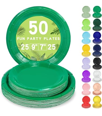 NA Lot De 24 Assiettes Rondes En Carton Jetables Pour Fête Prénatale, Safari, Zoo, Animaux De La