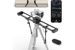 Zeapon AXIS 100 Pro (3-axis) Multi-axis Motorized Camera Slider, 39''/ 100cm DSLR Carbon Fiber Electric Track, LCD Screen APP Control, Pan Head for 360° Panoramic Time-Lapse Follow Focus