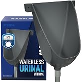 Waterless Urinal with Hose, UV Resistant Outdoor Urinal for Men | Waterless Urinal with Hose, UV Resistant Outdoor Plastic Urinal for Men, Garage Bathroom Toilet and Urine Diverter Use