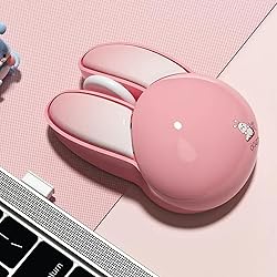 Lomiluskr Cute Bunny Wireless Mouse, Lightweight